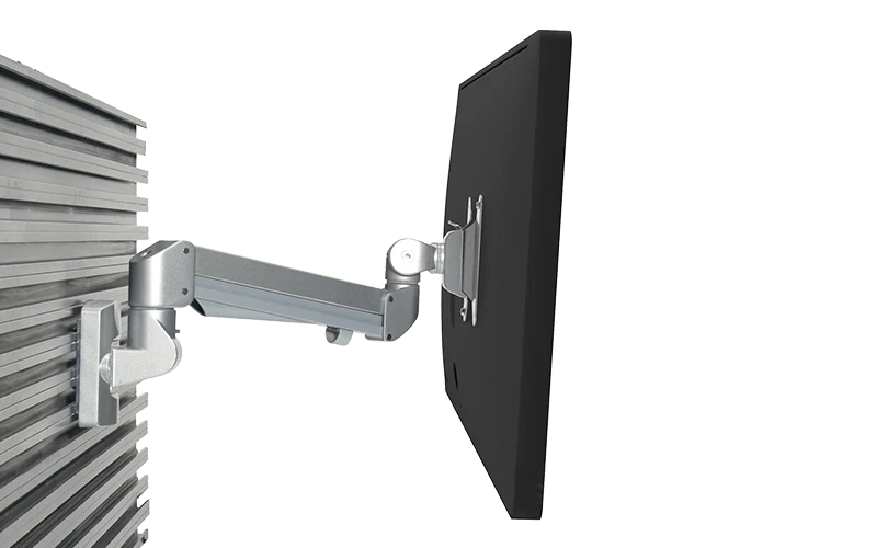 ESI Edge Series Slat Mount Single Monitor Arm-EDGE-SLAT-SLV