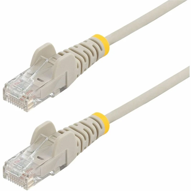 Câble Ethernet StarTech CAT6 fin gris 23 cm (9 po), connecteur RJ45 fin et anti-accrochage, UTP, LSZH, cuivre nu 28 AWG, cordon de brassage réseau fin N6PAT9INGRS