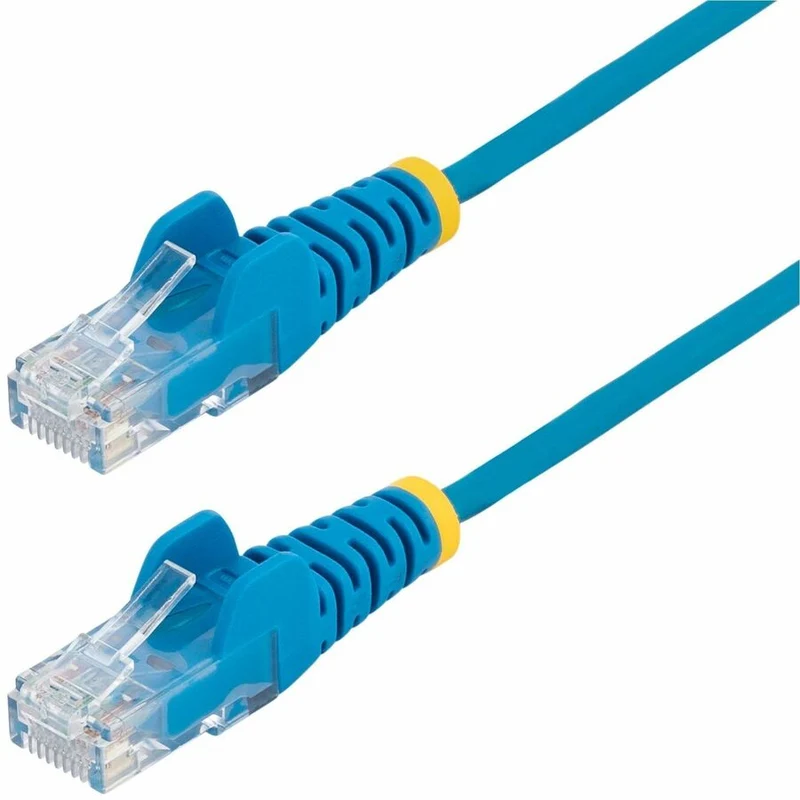 Câble Ethernet StarTech CAT6 fin bleu 23 cm (9 po), connecteur RJ45 fin et anti-accrochage, UTP, LSZH, cuivre nu 28 AWG, cordon de brassage réseau fin N6PAT9INBLS