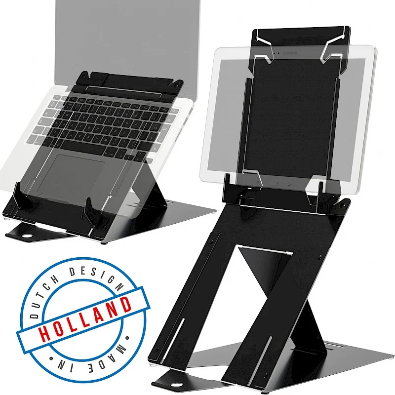 R-Go Riser Duo, Tablet and Laptop Stand-RGORIDUOBL