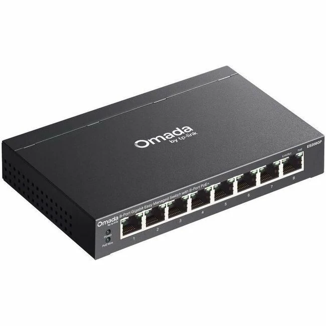 Commutateur Omada ES208GP 8 ports Gigabit facile à gérer avec 8 ports PoE+