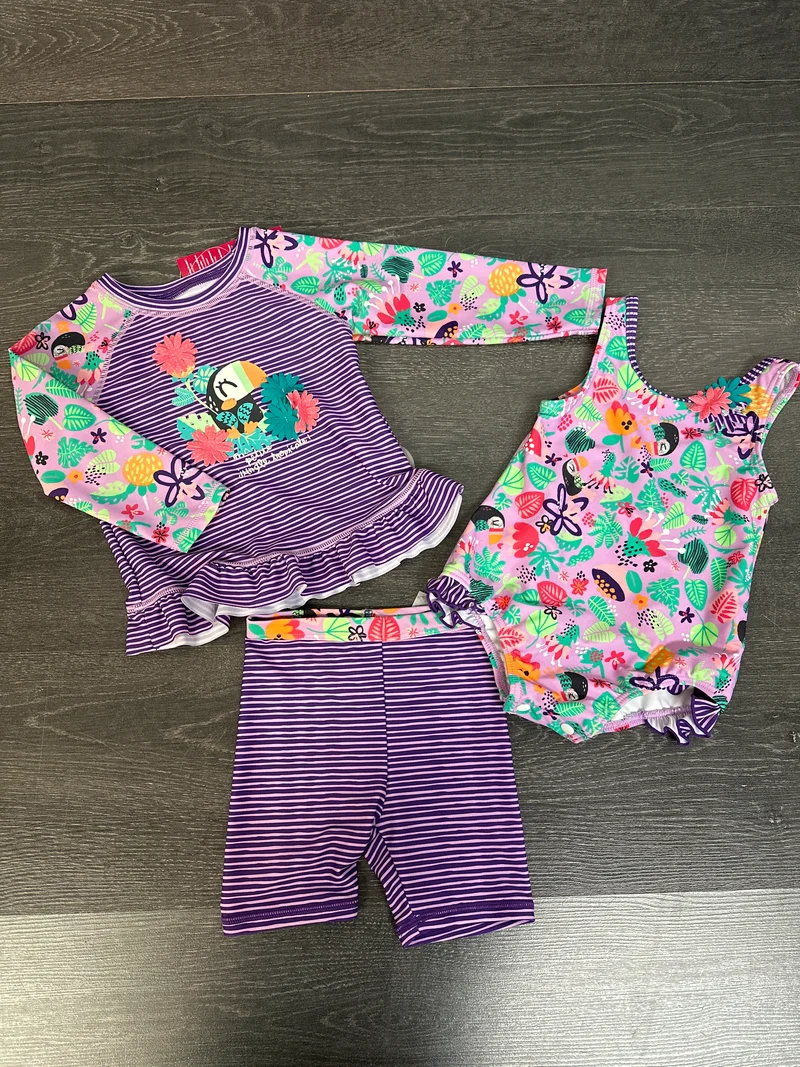 trio rashguard short et maillot - 12/18 mois