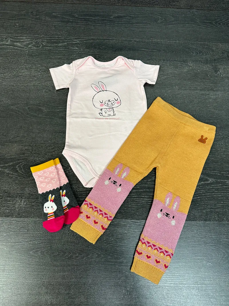 Ensemble petit lapin bébé fille 12-18 mois