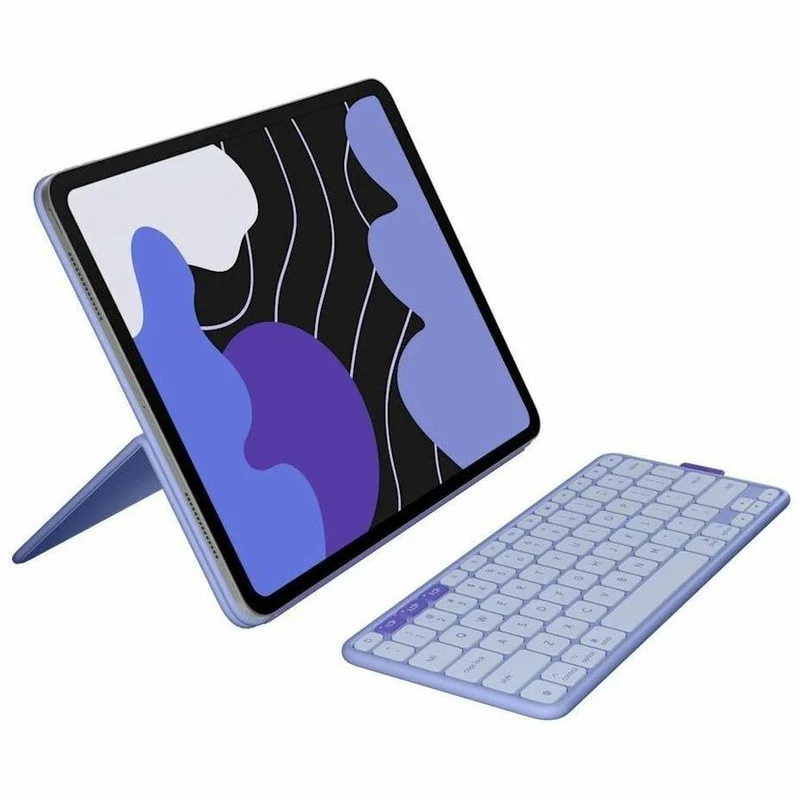 Étui-clavier/étui à rabat Logitech pour tablette Apple iPad Pro 11 (2024), iPad Air 11 (2024), iPad Air (5e génération) - Clavier anglais - Lilas 920-013839