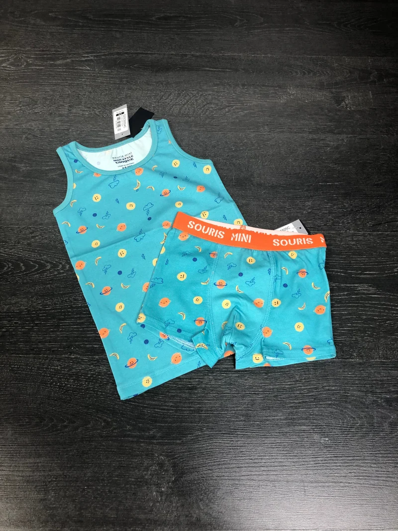 Camisole et boxer - souris mini - 4-5 ans