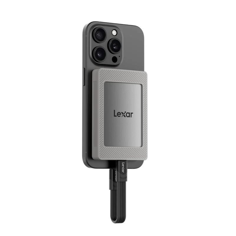 Lexar ES4 Portable SSD with Magnetic Set 1TB, External SSD USB 3.2 Gen 2 up to 1050MB/s Read and 1000MB/s Write compatible with iPhone 15/16, PC & Mac, Type-C Laptops, Tablets, PS5, PS4