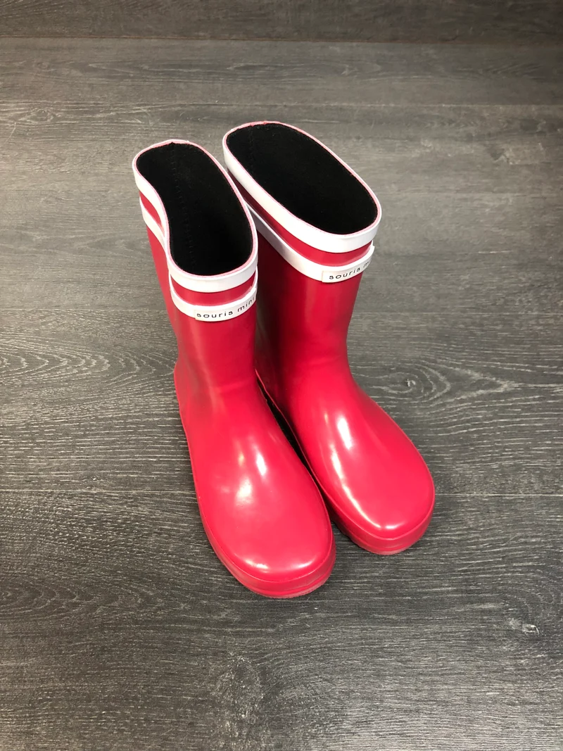 Bottes de pluie - rouge cerise - gr 32