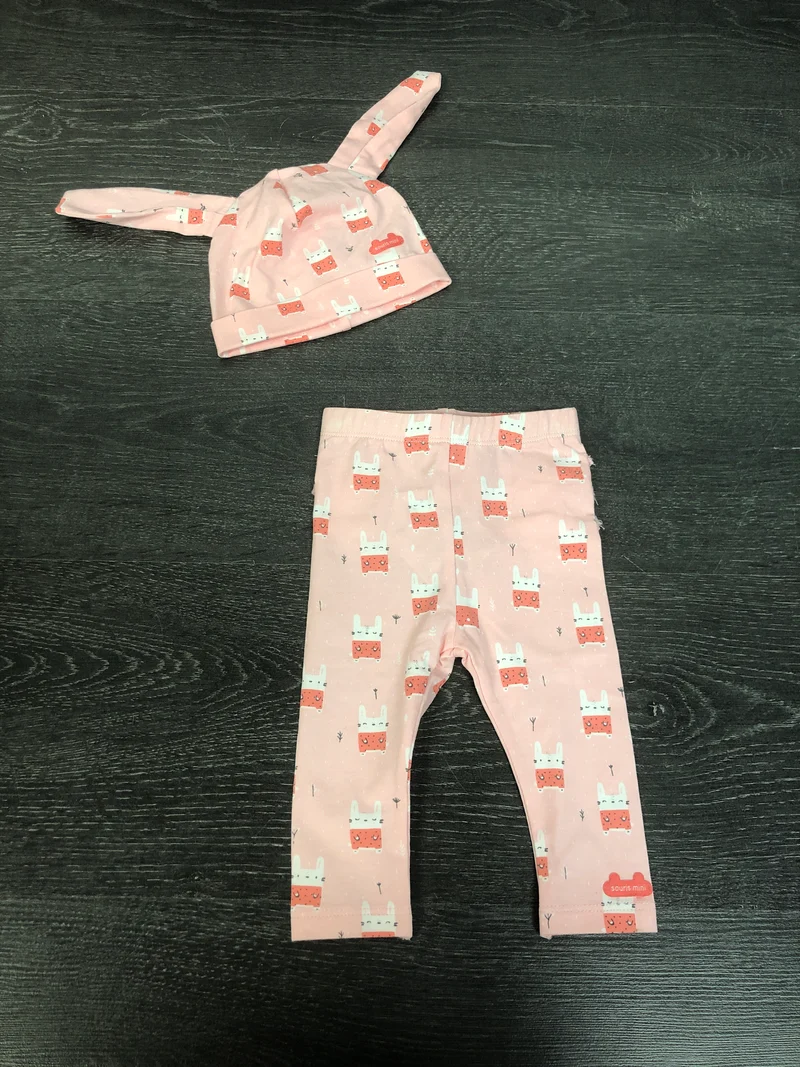 Legging et bonnet - souris mini - 3-6 mois