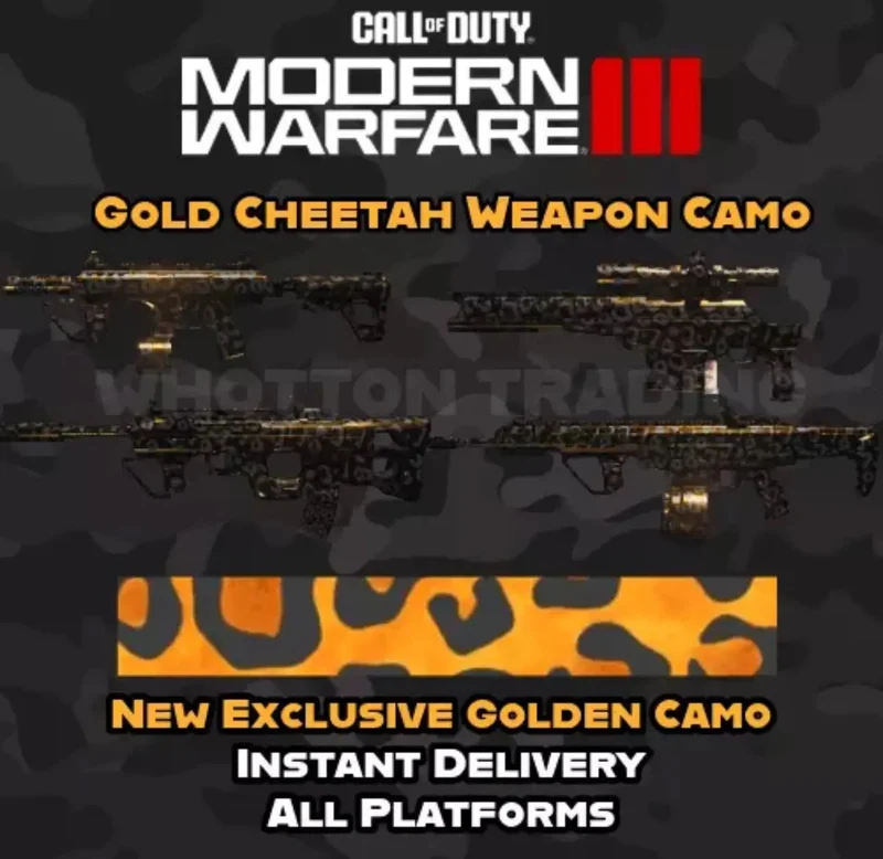 Golden Cheetah Camo for Call of Duty Modern Warfare 3 COD MW3