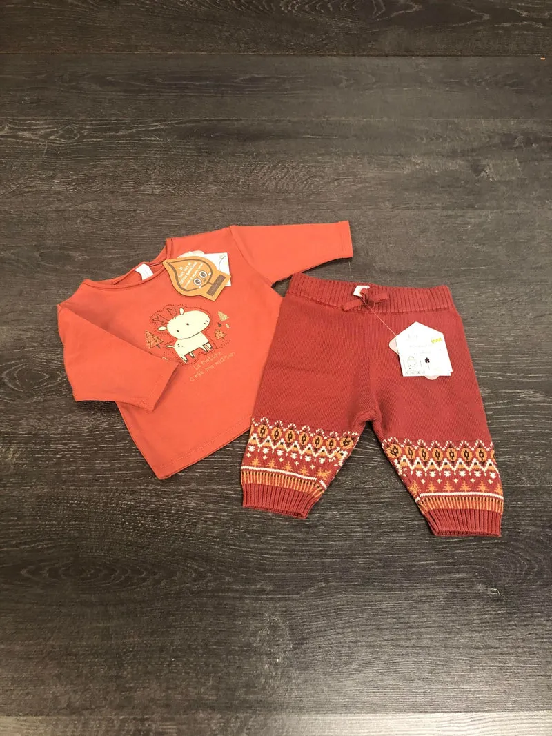 Manches longues et pantalon de tricot - souris mini - 0-3mois