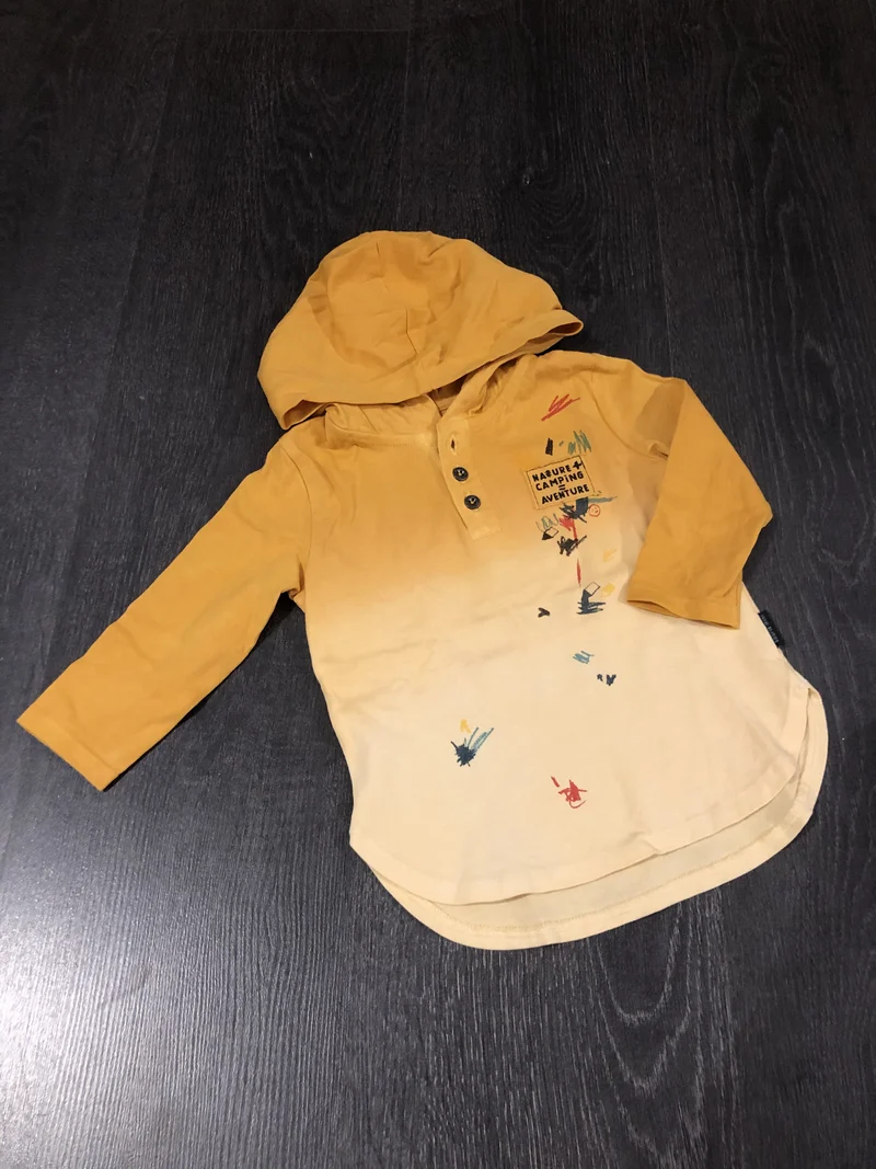 Hoodie manches longues - souris mini - 6-9 mois