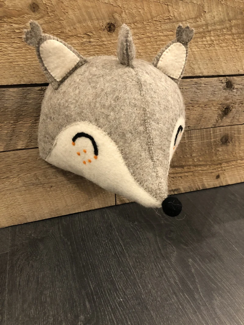 Tête de feutre decorative - souris mini