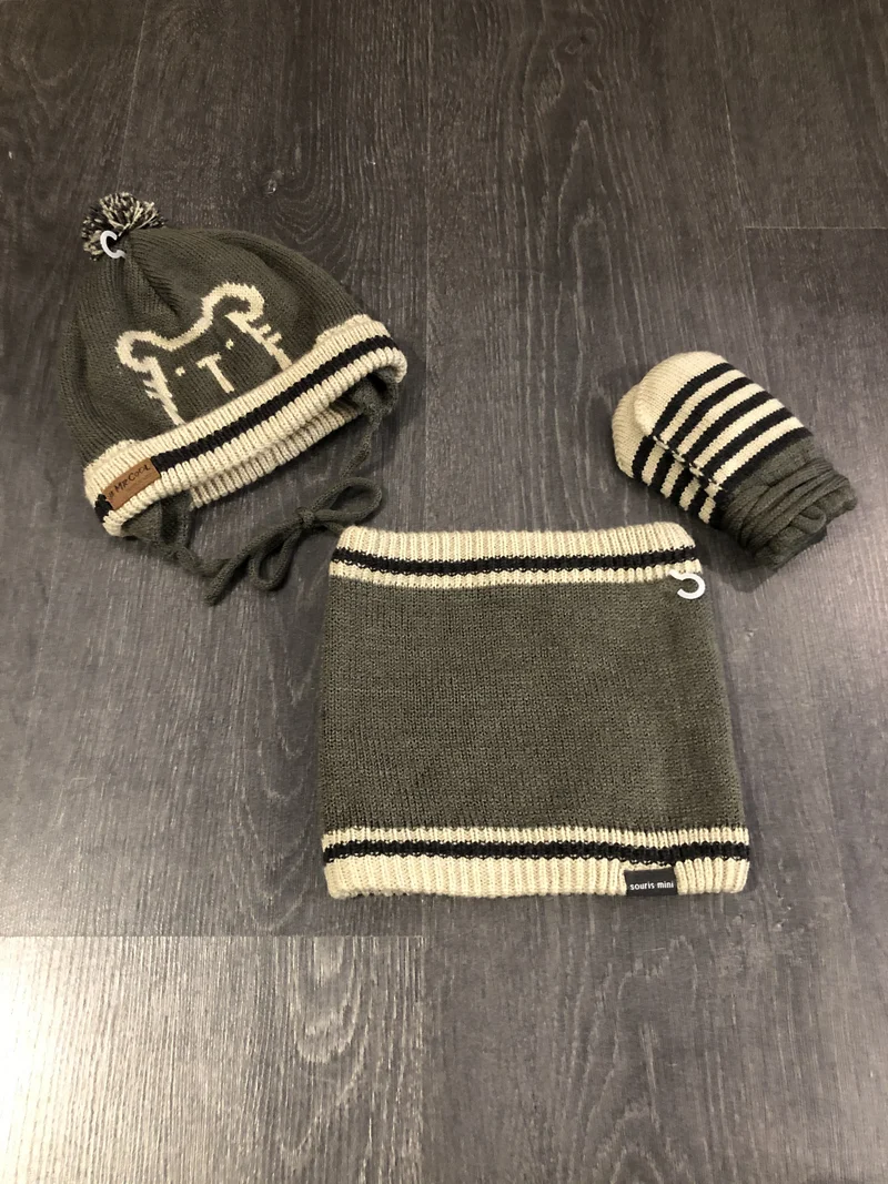 Trio tricot- Souris mini - 6-12 mois