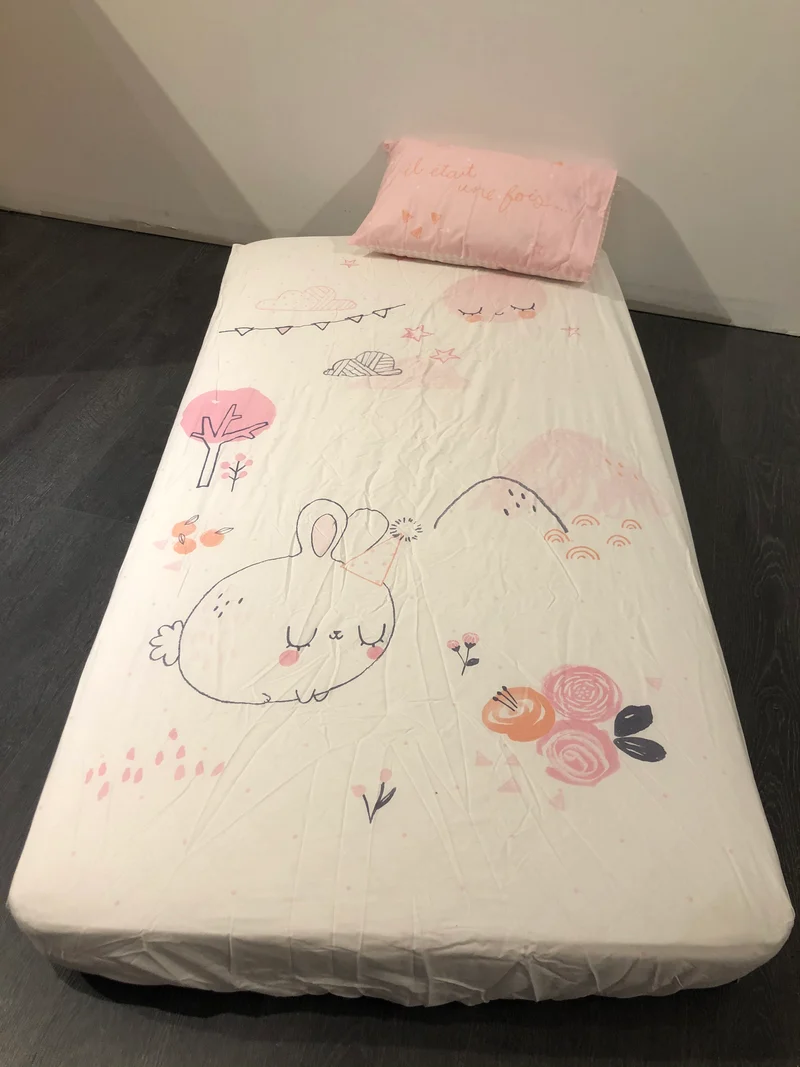 Draps contour et oreiller - souris mini - lit bebe