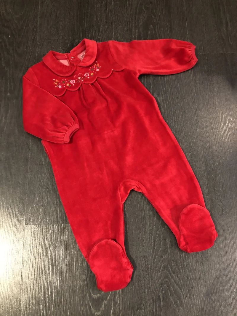 Pyjama velours - souris mini - 6 mois