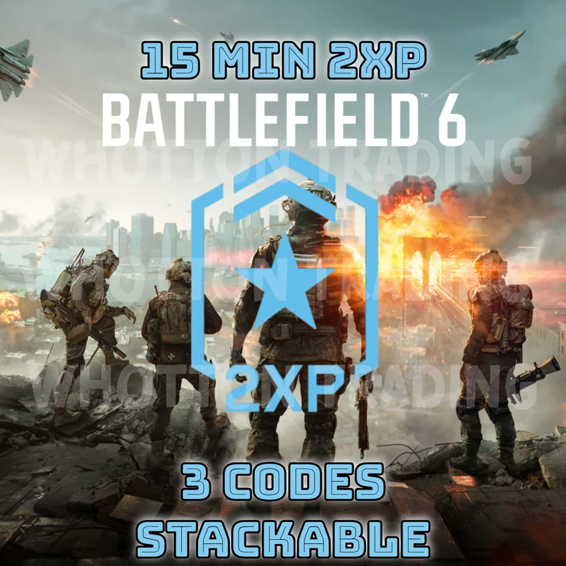 Battlefield 6 Double XP Code – 15 Minute XP Boost Stackable | Rare BF6 Digital Item