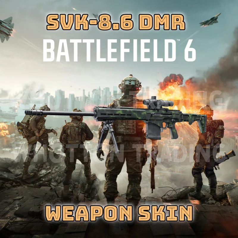 Battlefield 6 – Marksman SVK-8.6 DMR Weapon Skin | SVK-8.6 DMR Cosmetic | Rare BF6 Weapon Skin