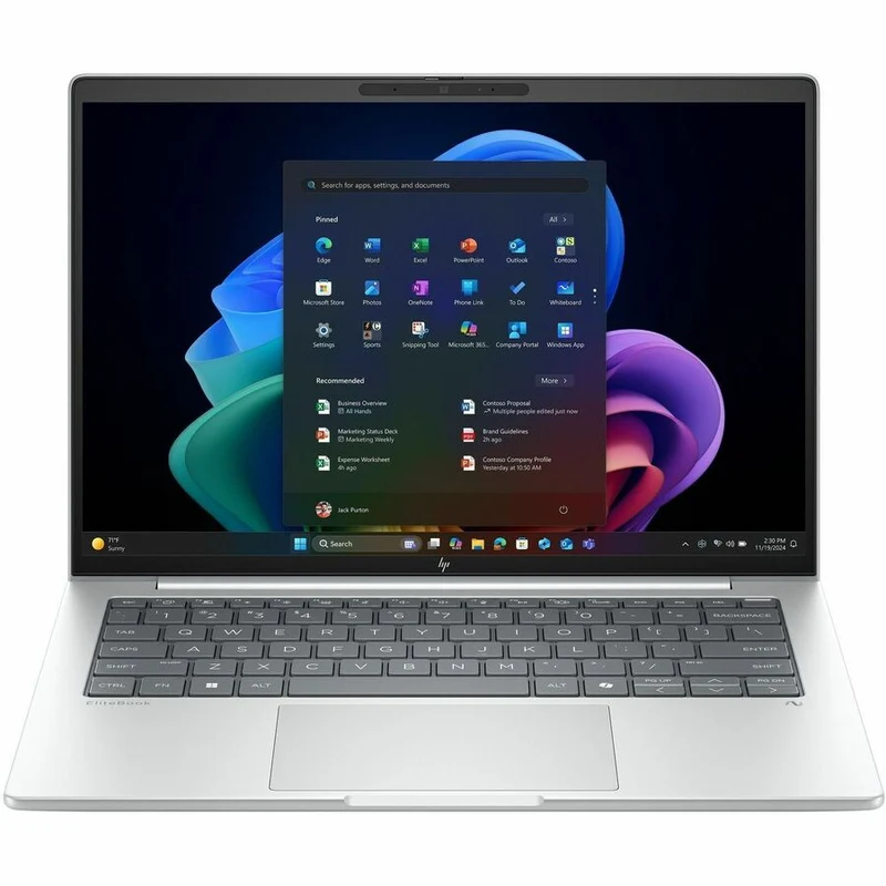 Ordinateur portable HP EliteBook 8 G1i 16" avec écran tactile - WUXGA - 60 Hz - Intel Core Ultra 5 228V - 32 Go - SSD 512 Go - Clavier anglais/français - Aluminium argent glacier BH3G8UT#ABL