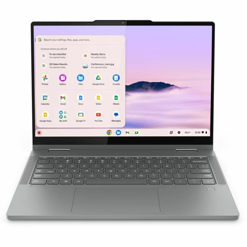 Lenovo 14IRU10 83LL000FUS Chromebook 14 en 2 convertible 1" avec écran tactile - WUXGA - Intel Core 5 120U - 8 Go - 128 Go de mémoire flash - Clavier anglais - Gris Luna 83LL000FUS