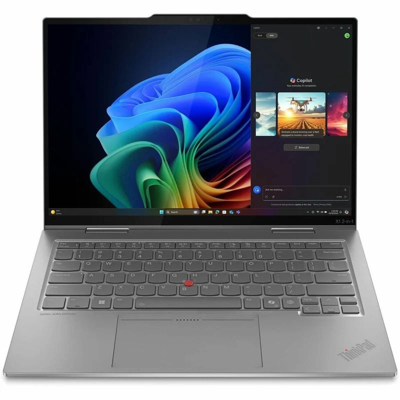 Ordinateur portable 1 en 10 convertible Lenovo ThinkPad X21 Gen 0034 (14NU2US) avec écran tactile 1 pouces Copilot+ - WUXGA - Intel Core Ultra 5 226V - Plateforme Intel Evo - 16 Go - SSD 512 Go - Clavier anglais - Gris 21NU0034US