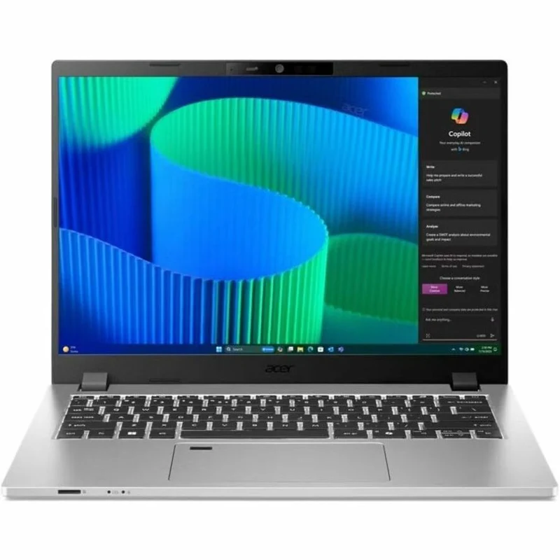 Ordinateur portable Acer TravelMate P2 14 P214-56 TMP214-56-54NF 14" - WUXGA - Intel Core 5 120U - 16 Go - SSD 512 Go - Clavier anglais - Argent NX.BCJAA.001