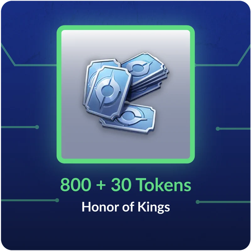 800 + 30 Tokens - Honor of Kings