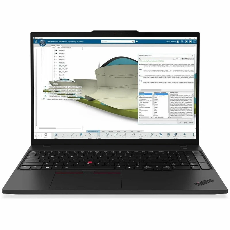 Ordinateur portable Lenovo ThinkPad P16s Gen 4 21QR001DUS, écran tactile 16 pouces Copilot+ - WQUXGA - AMD Ryzen AI 7 PRO 350 - 64 Go - SSD 1 To - Clavier anglais - Noir 21QR001DUS