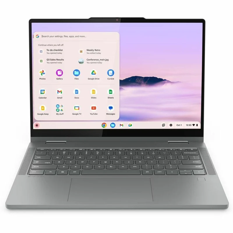 Lenovo 14IRU10 83LL000LUS Chromebook 14 en 2 convertible 1" avec écran tactile - WUXGA - Intel Core 5 120U - 8 Go - SSD 256 Go - Clavier anglais - Gris Luna 83LL000LUS