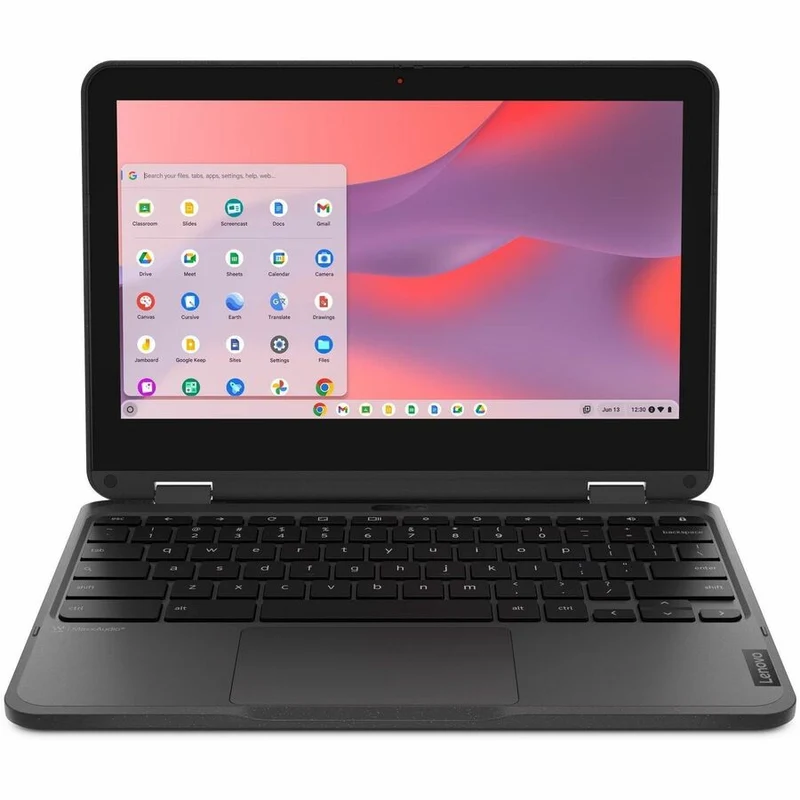 Lenovo Chromebook 500e Gen 4s 83L40000CF Chromebook 11.6 en 2 convertible 1" tactile - HD - Intel N-Series N100 - 4 Go - 64 Go de mémoire flash - Clavier français et anglais - Gris 83L40000CF