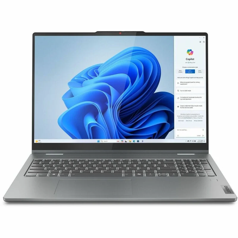 Lenovo IdeaPad 5 16IRU9 83DU000BCF Ordinateur portable convertible 16 en 2 tactile 1 pouces - WUXGA - Intel Core 7 150U - 16 Go - SSD 1 To - Clavier français et anglais - Gris Luna 83DU000BCF