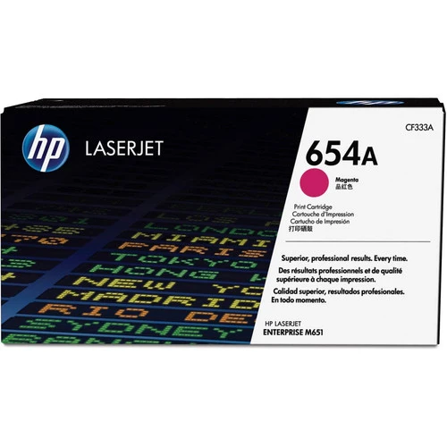 Cartouche de toner laser d'origine HP 654A (CF333A) - Paquet unique - Magenta - 1 de chaque CF333A