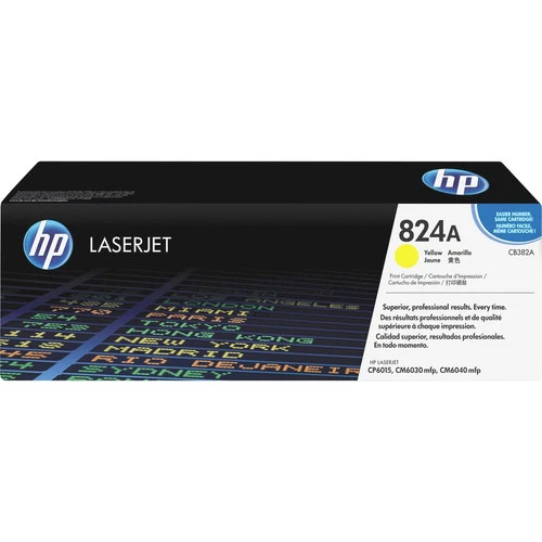Cartouche de toner laser HP 824A (CB382A) d'origine - Pack individuel - Jaune - 1 unité CB382A