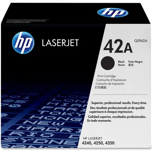 Cartouche de toner laser HP 42A (Q5942A) d'origine à rendement standard - Paquet unique - Noir - 1 de chaque Q5942A