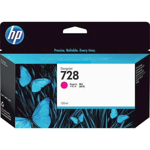 Cartouche d'encre à jet d'encre d'origine HP 728 - Pack magenta F9J66A