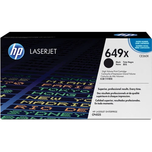 Cartouche de toner laser d'origine HP 649X (CE260X) - Paquet unique - Noir - 1 unité CE260X