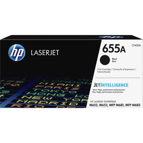 Cartouche de toner laser d'origine HP 655A (CF450A) - Noir - 1 de chaque CF450A