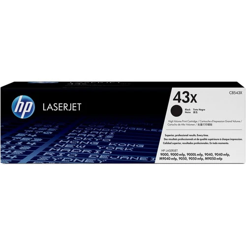 Cartouche de toner laser d'origine HP 43X (C8543X) - Paquet unique - Noir - 1 unité C8543X