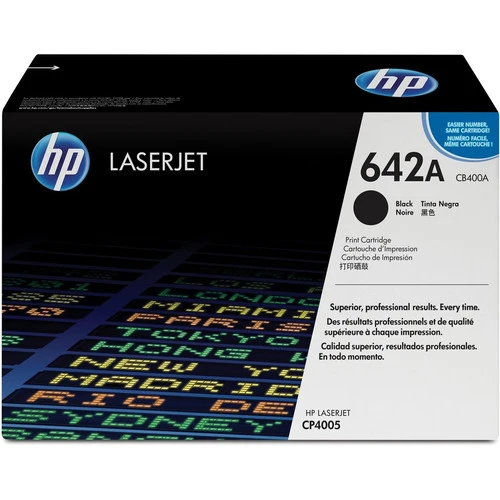 Cartouche de toner laser d'origine HP 642A (CB400A) - Noir - 1 pièce CB400A