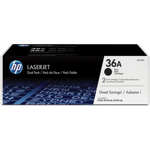 Cartouche de toner d'origine HP 36A (CB436D) - Pack double CB436D