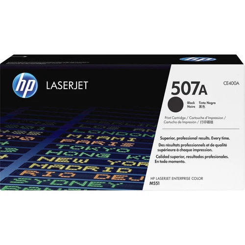 Cartouche de toner laser d'origine HP 507A (CE400A) - Paquet unique - Noir - 1 de chaque CE400A