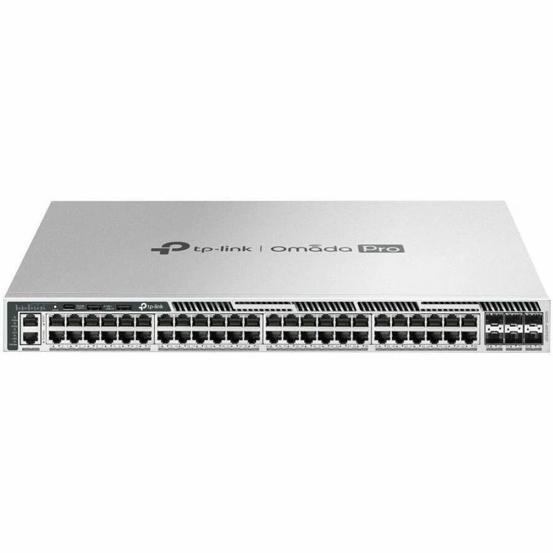 Commutateur PoE+ TP-Link Omada Pro 48 ports Gigabit empilable L3 avec 6 emplacements 10G S6500-48GP6XF