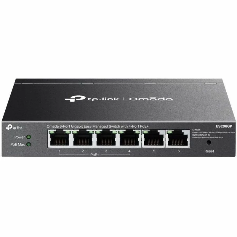 Commutateur Gigabit TP-Link Omada 6 ports facile à gérer avec PoE+ 4 ports ES206GP