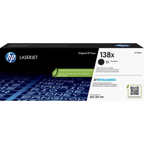 Cartouche de toner laser HP 138X d'origine à haut rendement - Noir - 1 unité W1380X