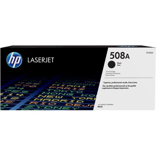 Cartouche de toner laser d'origine HP 508A (CF360A) - Paquet unique - Noir - 1 de chaque CF360A