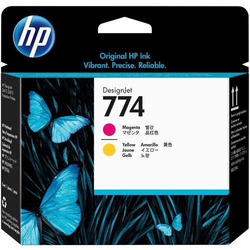 Tête d'impression à jet d'encre d'origine HP 774 - Pack magenta, jaune P2V99A