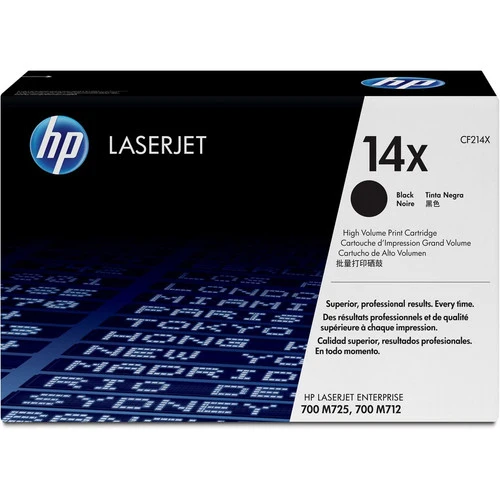 Cartouche de toner laser HP 14X (CF214X) d'origine à haut rendement - Paquet unique - Noir - 1 de chaque CF214X