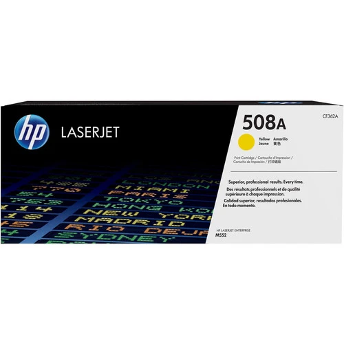 Cartouche de toner laser d'origine HP 508A (CF362A) - Paquet unique - Jaune - 1 de chaque CF362A