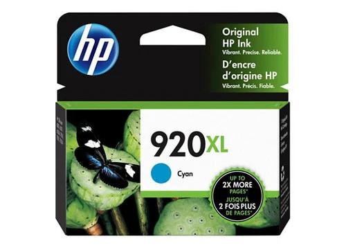 Cartouche d'encre à jet d'encre d'origine HP 920XL - Pack cyan CD972AN#140