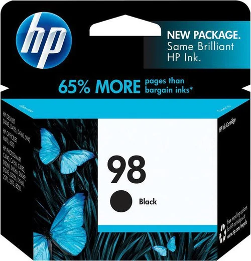 Cartouche d'encre jet d'encre HP 98 d'origine - Noir (pack C9364WN#140)