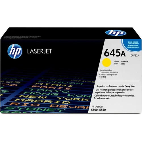 Cartouche de toner laser HP 645A (C9732A) d'origine - Pack individuel - Jaune - 1 unité C9732A